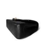 Sweet Camelia Single Flap Black Lambskin Quilted Aged GHW - Image 9