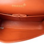 Orange Lambskin Quilted Medium Classic Flap Gold Hardware - Image 11