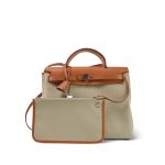 Herbag Zip 31 Natural Vache Hunter And Beton Toile Palladium Plated U Stamp