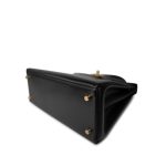 Kelly 28 Retourne Black Box Calfskin Gold Plated A Square Stamp - Image 8