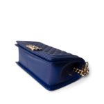 Blue Caviar Quilted Boy Bag Medium Light Gold Hardware - Image 6