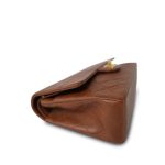 Dark Caramel/Brown Lambskin Quilted Classic Flap Bag Medium GHW - Image 9