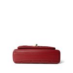 Red Lambskin Quilted Single Flap Chain Leather Link Bag - Image 11