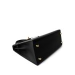 Kelly Sellier 25 Noir Veau Epsom Leather Gold Plated Hardware Y Stamp - Image 9
