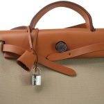Herbag Zip 31 Natural Vache Hunter And Beton Toile Palladium Plated U Stamp - Image 7