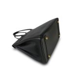 Birkin 30 Noir Epsom Gold Plated C Stamp - Image 8