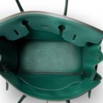 Birkin 30 Malachite Togo Palladium Plated C Stamp - Image 15