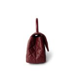 21A Burgundy Caviar Quilted Coco Handle Small LGHW - Image 6