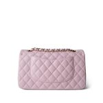 21S Light Pink Caviar Quilted Medium Classic Flap Light Gold Hardware - Image 5