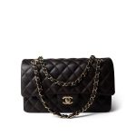22K Plum Caviar Quilted Medium Classic Flap LGHW - Image 14