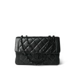 Black Lambskin Quilted So Black Single Flap Bag - Image 13
