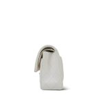 23C White Caviar Quilted Classic Flap Small LGHW - Image 16
