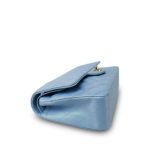 Pearly Blue Calfskin Classic Flap Medium Light Gold Hardware - Image 12