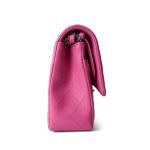 Pink Lambskin Quilted Classic Flap Medium Silver Hardware - Image 10