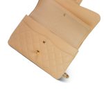 Beige Clair Caviar Quilted Jumbo Classic Flap Gold Hardware - Image 15