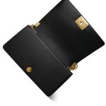 Black Lambskin Quilted Old Medium Boy Bag Aged Gold Hardware - Image 14
