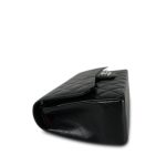 Black Jumbo Caviar Quilted Classic Flap Silver Hardware - Image 7