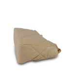 21B Beige Lambskin Quilted 19 Flap Medium/Large Mixed Hardware - Image 6