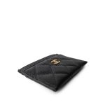 Black Caviar Quilted Classic Card Holder GHW - Image 5