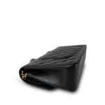Black Caviar Quilted Medium Classic Flap Gold Hardware - Image 9