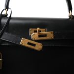 Kelly Sellier 28 Black Box Calfskin Gold Plated [A] Stamp - Image 10