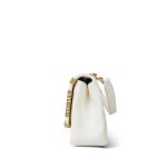 23C White Lambskin Quilted Paris Monaco Single Flap Bag Aged Gold Hardware - Image 3
