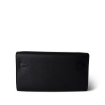 Kelly Wallet To Go Black Veau Epsom Gold Plated B Stamp - Image 3