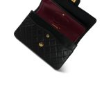 Black Lambskin Quilted Classic Flap Medium Gold Hardware - Image 12