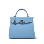 Kelly 28 Retourne Candy Celeste Mykonos Epsom Palladium Plated [O] Stamp - Image 7