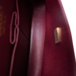 Wine/Burgundy Caviar Quilted Small Classic Double Flap LGHW - Image 7