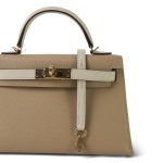 Mini Kelly Sellier II Bi-Color Horseshoe (HSS) Trench/Craie Epsom Permabrass Plated Z Stamp - Image 2
