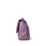 20B Purple Goatskin Quilted 19 Flap Small Mixed Hardware - Image 5