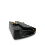 Black Lambskin Quilted Medium Double Flap Bag GHW - Image 12