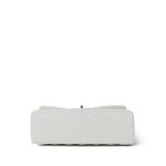 21S White Caviar Quilted Jumbo Classic Flap Silver Hardware - Image 7