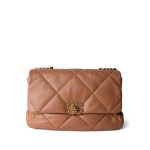22S Caramel Quilted Large 19 Flap Mixed Hardware - Image 2