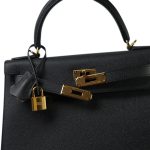 Kelly Sellier 28 Black Epsom Gold Plated B Stamp - Image 9