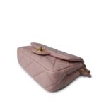 Light Pink Quilted Coco Paris Single Flap Aged Gold Hardware - Image 4