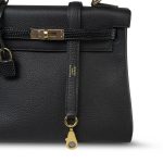 Kelly Touch 25 Retourne Black Lizard/Togo Permabrass Plated B Stamp - Image 4