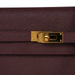 Kelly Wallet To Go Bordeaux Epsom Gold Plated U Stamp - Image 8