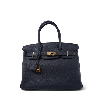 Birkin 30 Bleu Indigo Veau Togo Gold Plated X Stamp