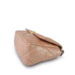 22B Pearly Beige Goatskin Quilted 19 Flap Small Mixed Hardware by - Image 3