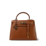 Kelly Sellier 28 Gold Courchevel Gold Plated T Circle Stamp