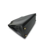 Kelly Sellier 28 Black Box Calfskin Gold Plated V Stamp - Image 5
