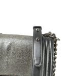 15K Silver Metallic Galuchat Stingray Boy Bag Small Silver Hardware - Image 14