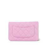 23P Pink Caviar Quilted Wallet On Chain WOC Light Gold Hardware - Image 9