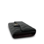 Black Caviar Quilted Long Flap Wallet Gold Hardware - Image 6