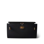 Kelly Wallet To Go Black Veau Epsom Gold Plated B Stamp - Image 15