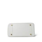 Birkin 30 White Clemence Gold Plated N Square Stamp - Image 4