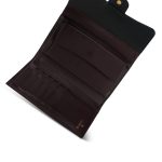 Black Caviar Quilted Long Flap Wallet Gold Hardware - Image 9