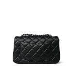 So Black Lambskin Quilted Mini Rectangular Flap - Image 11